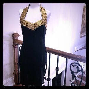 Evening wool blend dress